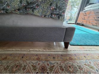 Cal king upholstered platform bed - excellent!