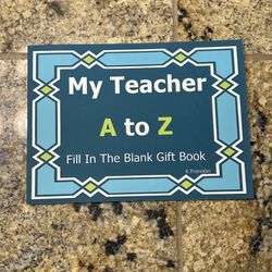 TEACHER APPRECIATION Fill In Book