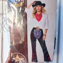 Spirit Halloween Black Chaps Costume Adult Medium