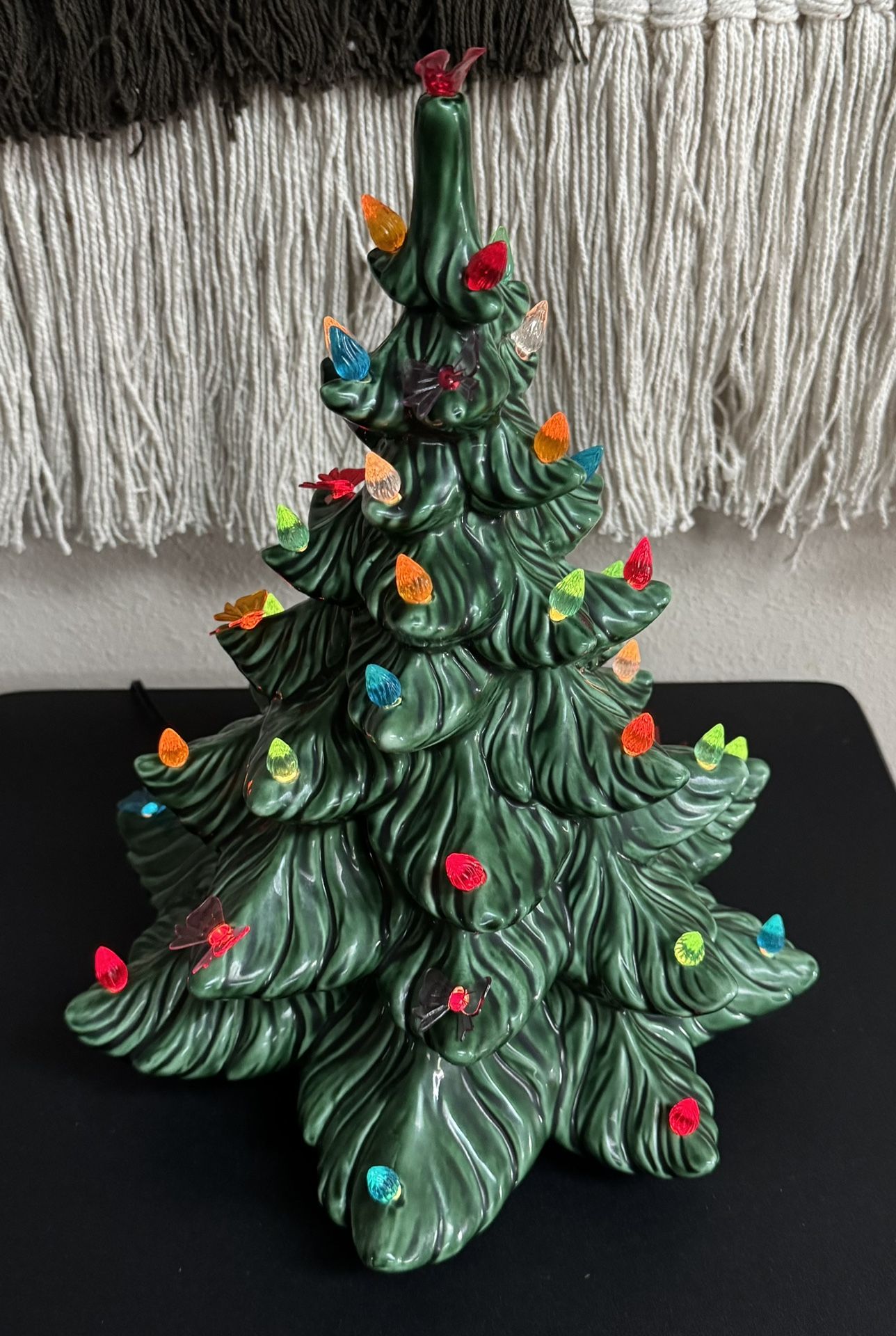 Ceramic Christmas Tree with Light and Plastic Bulbs just $45