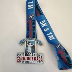 Clearwater FL Phil Doganiero 3 Bridge Race November 11 2017 Half Marathon Medal