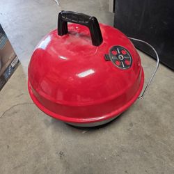 Portable Charcoal Grill in Red