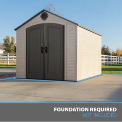 Lifetime 8 ft. W x 10 ft. D Resin Outdoor Storage Shed 71.7 sq. ft.