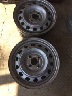 Two rims off a 99 Civic