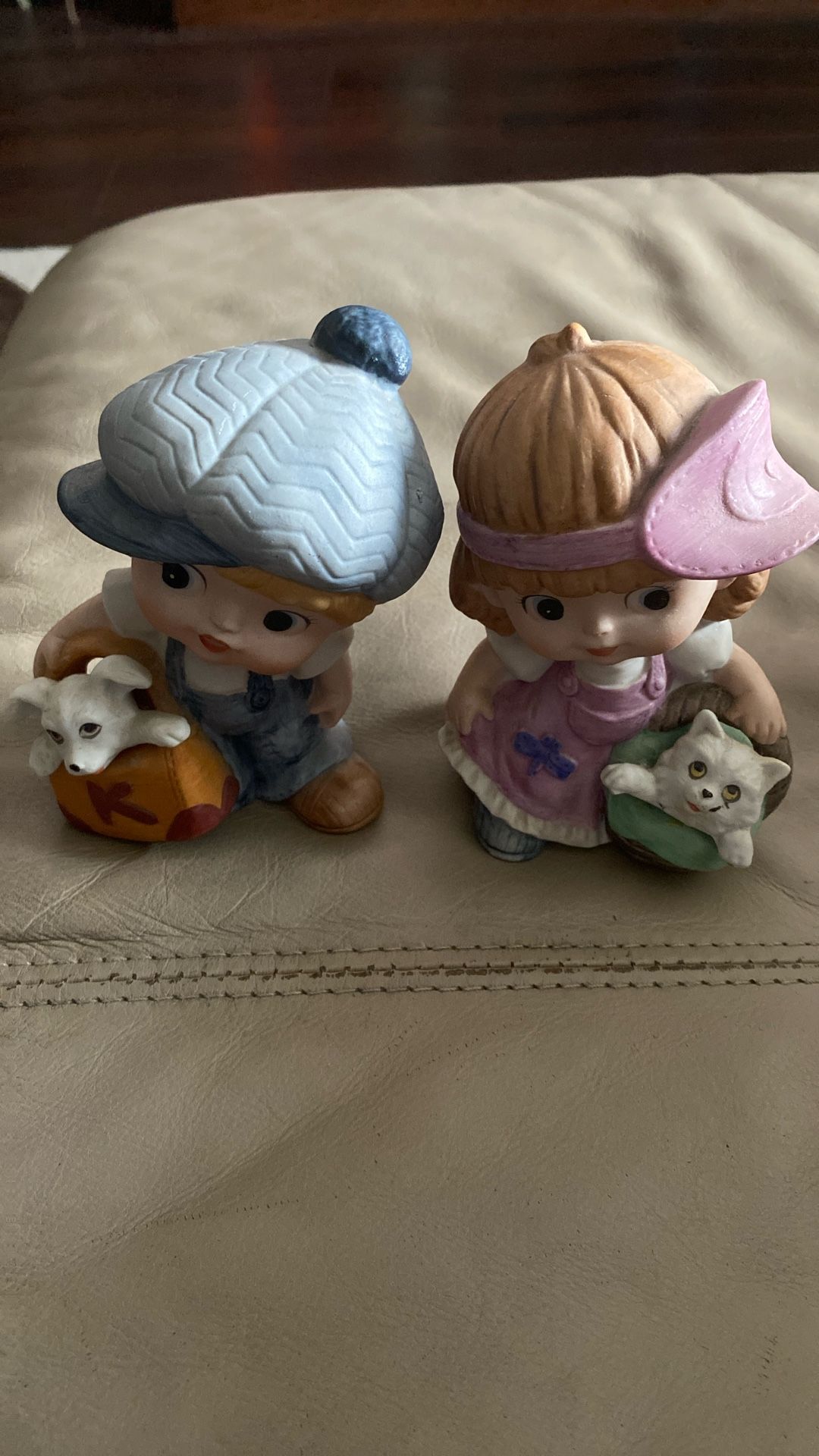 Porcelain Girl And Boy Figurines