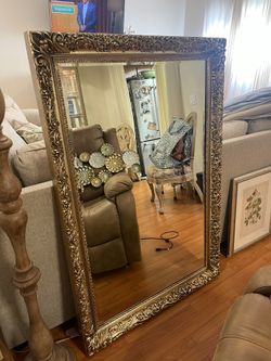 50 Year Old Gold Leafed Antique Mirror 