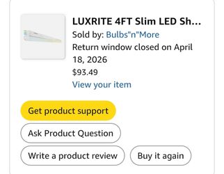 Luxrite 4 ft LED shop or kitchen light model number lr25185