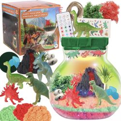 FNYLAGUE Make Your Own Dinosaur Night Light - Dinosaur Terrarium for Kids