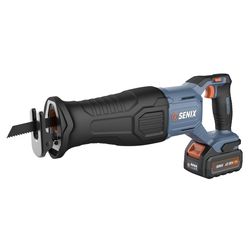 SENIX X2 20 Volt Max* 1-Inch Compact Reciprocating Saw Power Tool Set, Variable Speed, 3200 SPM Max, Quick Blade Release, 3-Mode LED Light, Includes B