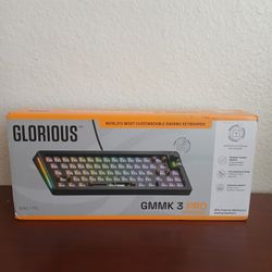 Glorious Gaming GMMK 3 PRO Barebones Keyboard Kit w/Knob, Custom Modular 65% Compact Size, Black