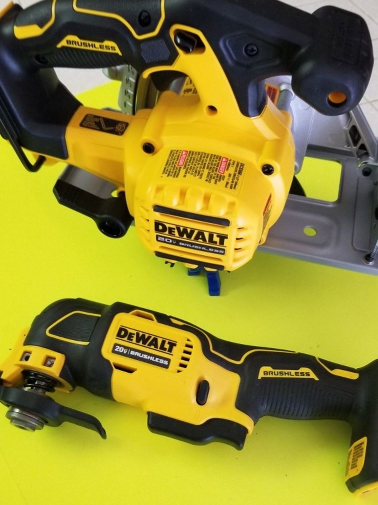 DEWALT Saw New And DEWALT Multi tool $160 For Both Brushless Sircular SAW Brushless Multi tool "" Tool Only No Battery No CHARGER INCLUDED