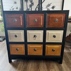 Color Block Accent Tic Tac Toe Chest 