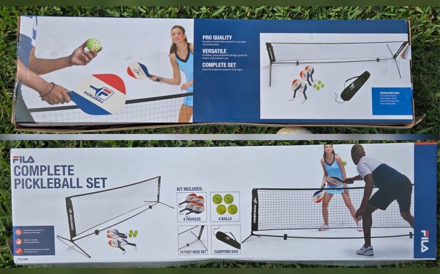New In Box Fila Complete Pickleball Set