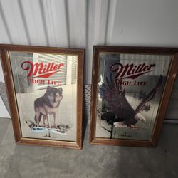Vintage Miller Brewing Co. Mirrors 