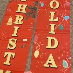 Merry Christmas Banner, Christmas Decorations Outdoor, Christmas Banner, Xmas Decoration Porch Sign, Christmas Door Decoration, Christmas Porch Decora