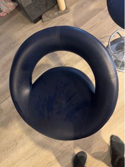 Set of 4 blue barstools
