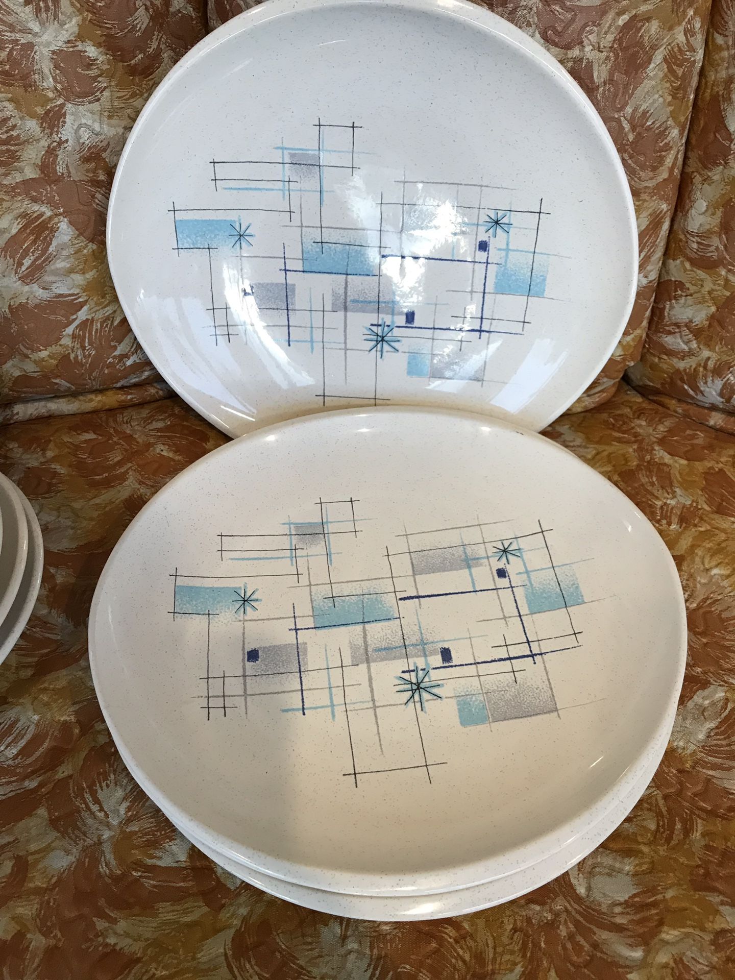 1950s Mid Century Franciscan Oasis Atomic Starburst Set