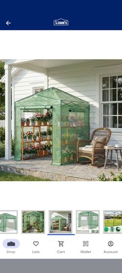 BRAND NEW IN SEALED BOX Outopee 5.91-ft L x  W x 7.55-ft H Green Pop-up Greenhouse