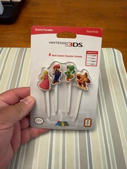 Nintendo DS Stylus 4 Pack Super Mario Donkey Kong Princess Peach Yoshi New 2014
