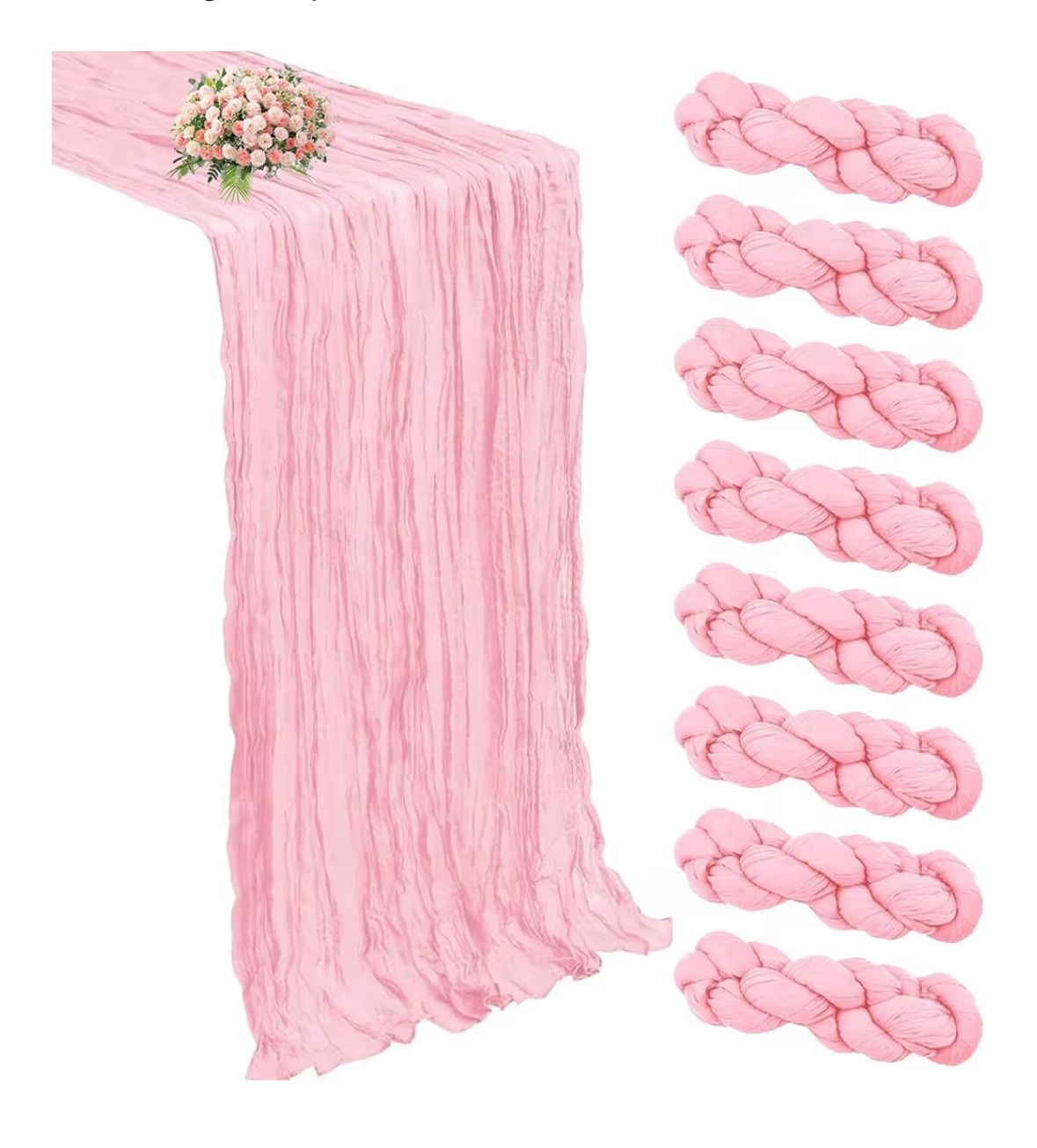 6 Pink Table Runners