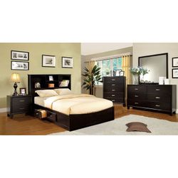 Queen Size Bedroom Set 4pc @Elegant Furniture