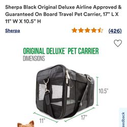 Sherpa Original Deluxe Airline-Approved Dog & Cat Carrier Bag