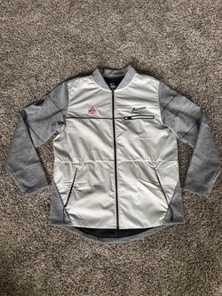 Mens Nike Ohio State OSU Buckeyes Diamond Quest CFP Playoff Sideline Full Zip Jacket Large