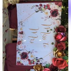 Bridal Shower Decorations And Back Drop