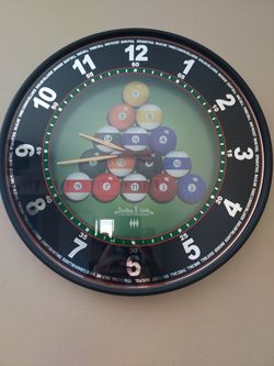 ***Billiards-themed Wall Clock***