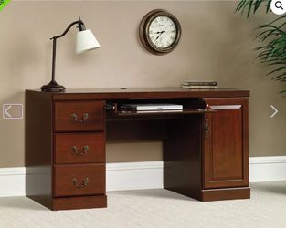 Sauder Heritage Hill Computer Credenza Classic Cherry Our price$129, retail $293 New