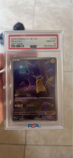 PSA 10 Pikachu Art Rare Pokemon 151 CS #172