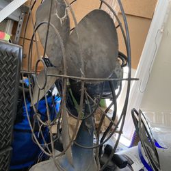 Antique Industrial Metal Shop Fan