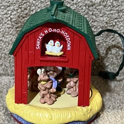 Hallmark Keepsake Ornament Santa’s Ho Ho Hoedown Magic Light & Motion 1990
