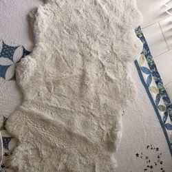 Ivory Faux Fur Rug