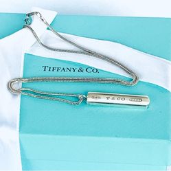Tiffany & Co. Silver 1837 Bar Pendant