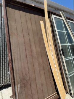 Free a big Iron door and two glass doors