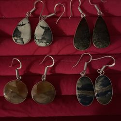 Beautiful Genuine Sterling Silver And Genuine Stone … Were $45 Each On Sale For Only $25 Per Pair 