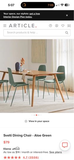 ARTICLE. Svelti Dining Chair - Aloe Green