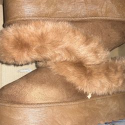 Fashion Nova Brown Women Size 8 Slip On Booties.