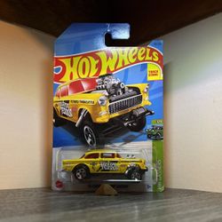 Yellow ‘55 Chevy Bel Air Gasser Hotwheels Car