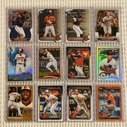 Baltimore Orioles 12 Card Baseball Lot! Rookies, Prospects, Parallels, Short Prints, Variations & More!