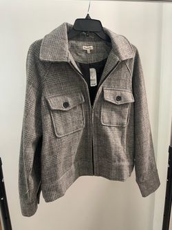 Cropped plaid sweater/jackey
