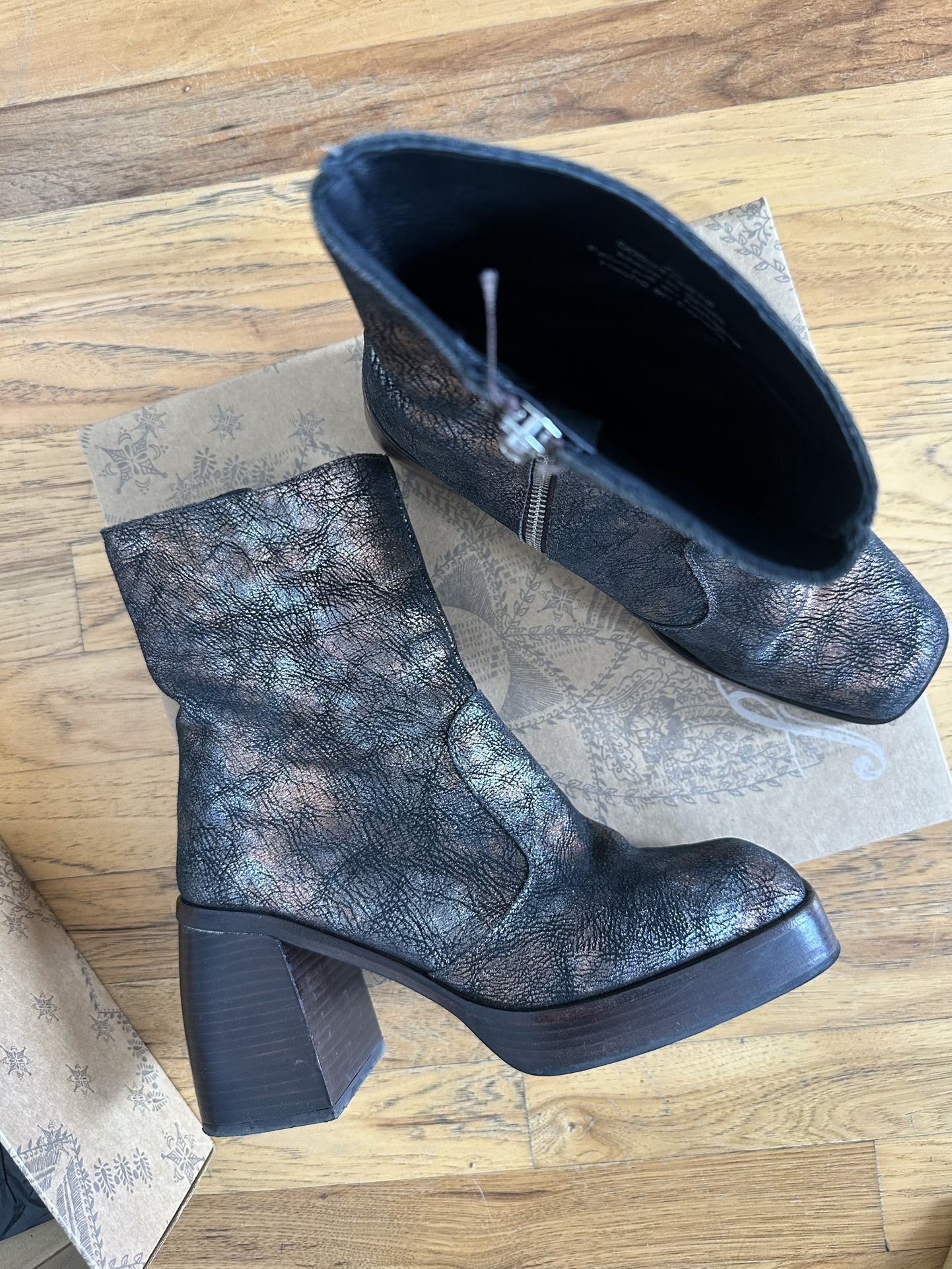 Free People Ruby Platform Ankle Leather Boots