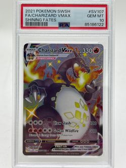 Pokémon TCG Shining Fates Charizard Vmax SV107 Holo English PSA 10