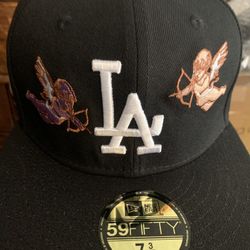 Los Angeles Dodgers Angel Fitted Hat 7 3/4
