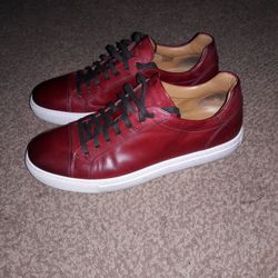 ** MAGNANNI COSTA LO RED LEATHER SNEAKERS/ SIZE 13