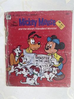 Walt Disney Mickey Mouse And The Worlds Friendliest Monster Antique Book  