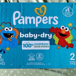 Unopened Size 2 Pampers