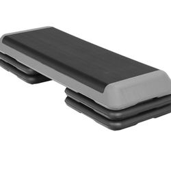 43'' Aerobic Exercise Stepper Platform W/ Adjustable Risers 4"-6"-8", MAX 550lb for Fitness Training Workout