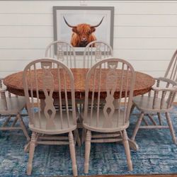 Distressed Vintage dining set for 6